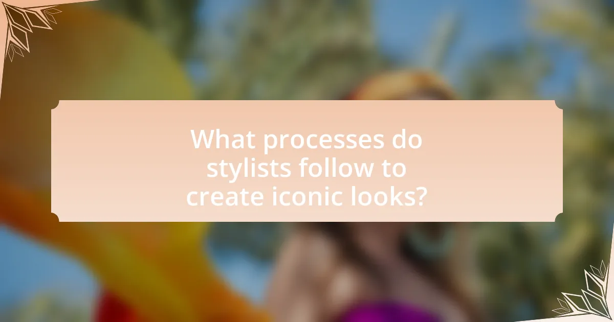 What processes do stylists follow to create iconic looks?